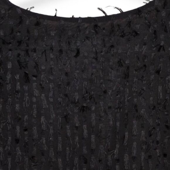 Blu Pepper Womens Sheer Top Size Small Black‎ Vneck 3/4 Sleeves Holiday Slouchy - Picture 13 of 14